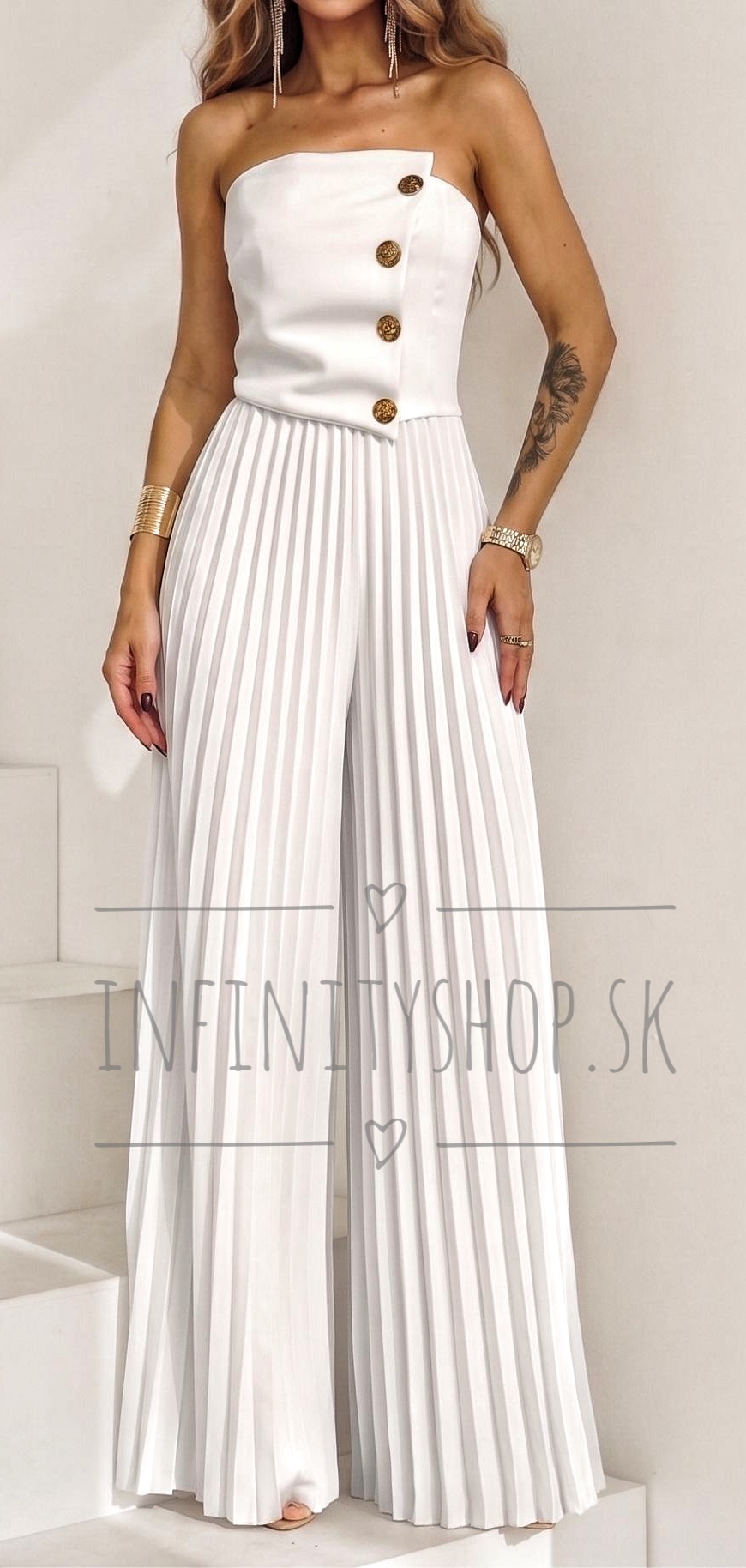 Elegantný plisovaný overal 2650