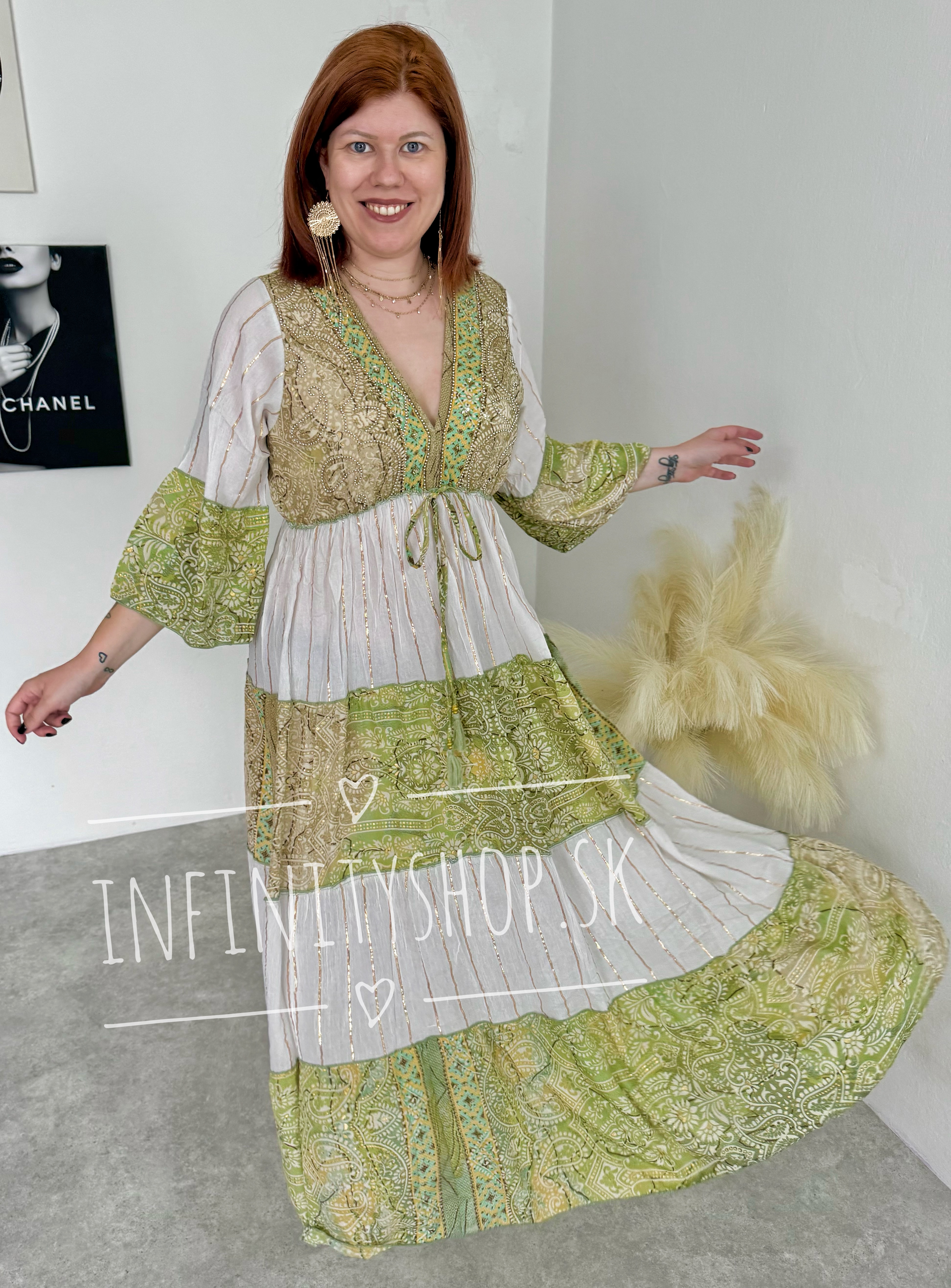 Hodvábne šaty z Indie 3627