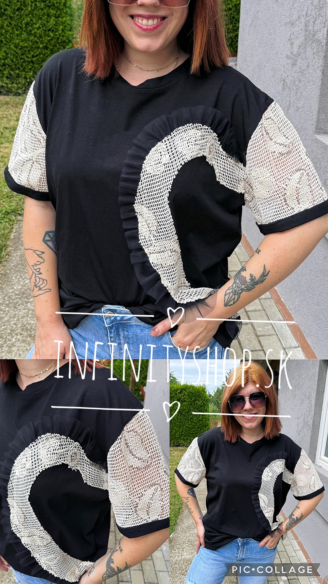 Tunika s háčkovaním a flitrami 7441