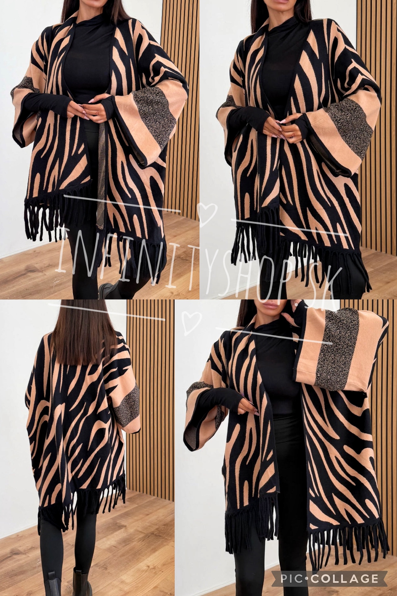 Kardigan so strapcami 4992