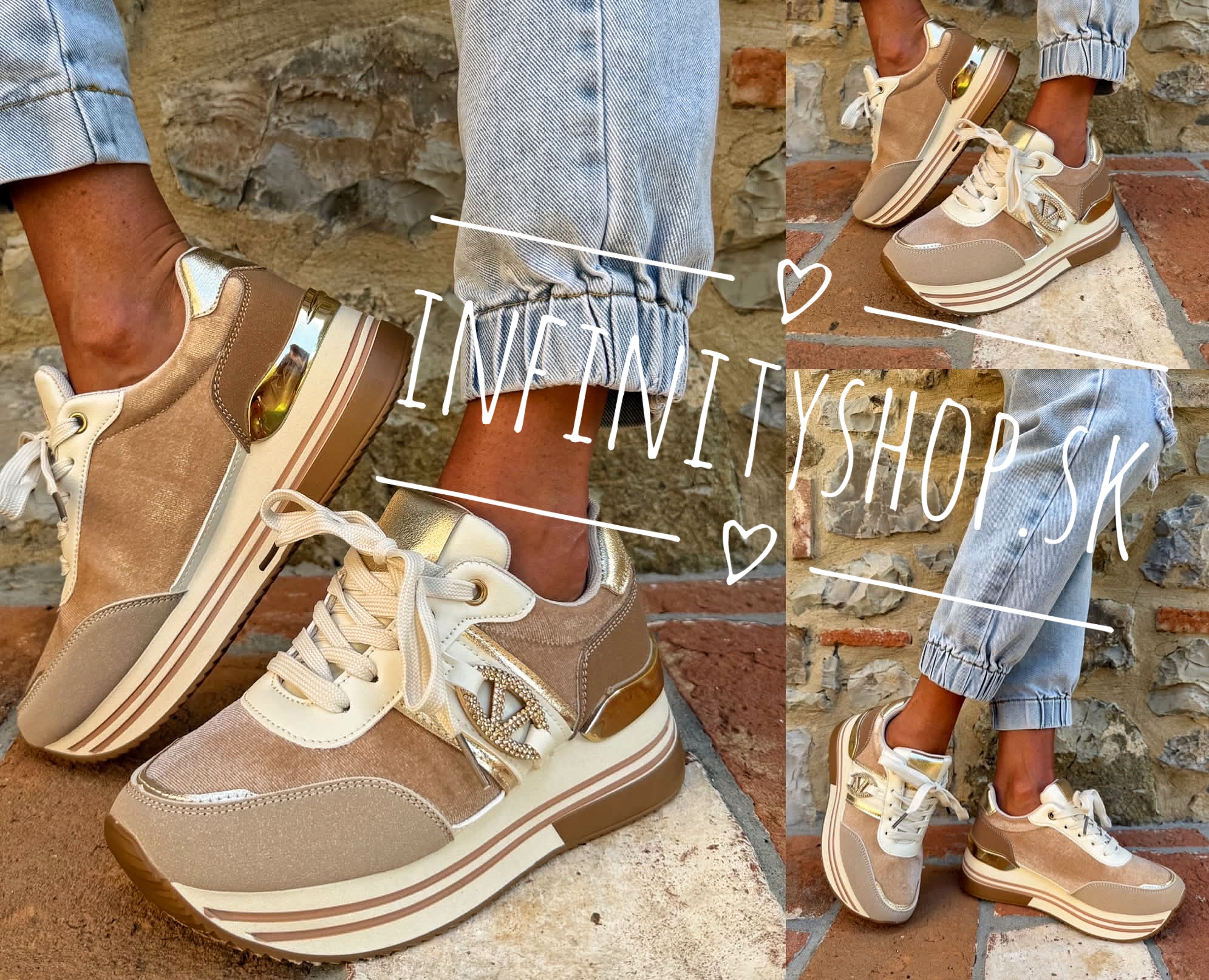 Sneakers tenisky na zvýšenej platforme 4717