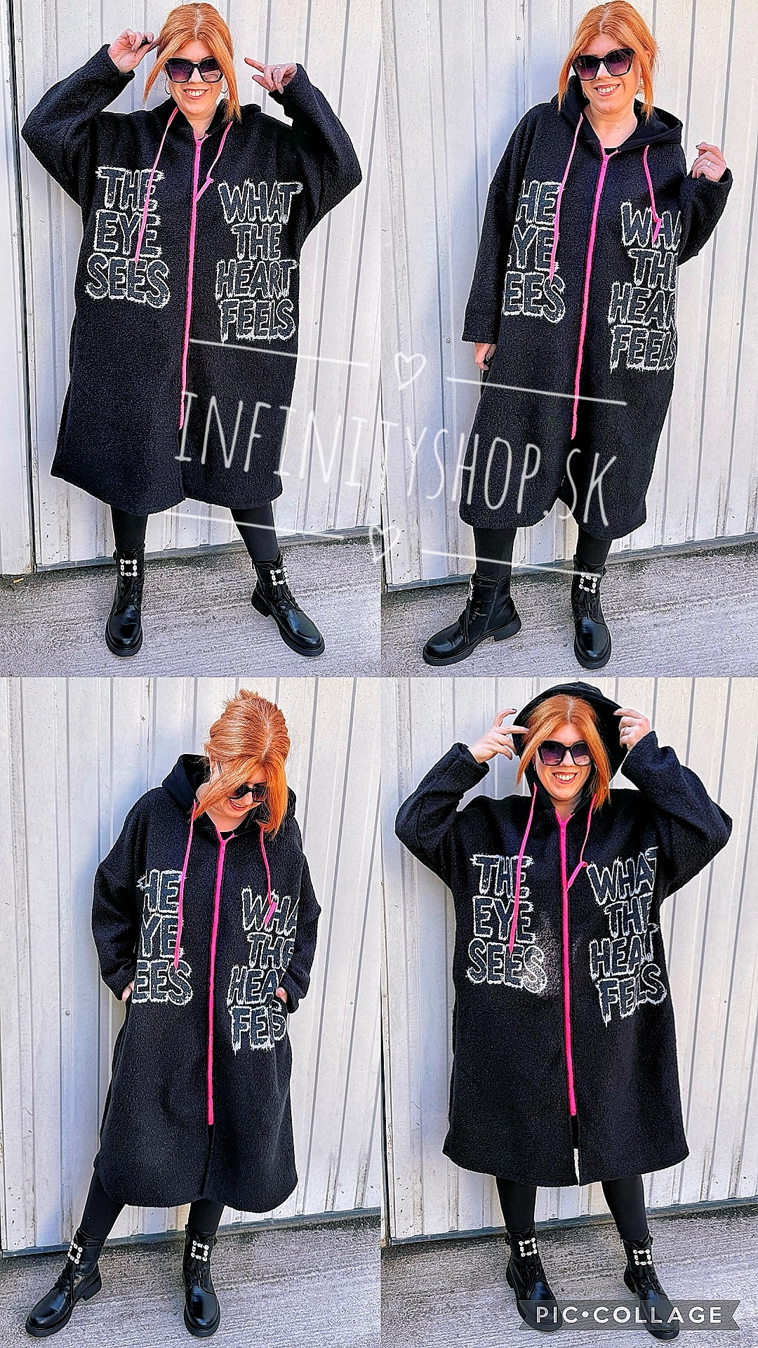 Barančekový kabát plus size 5547