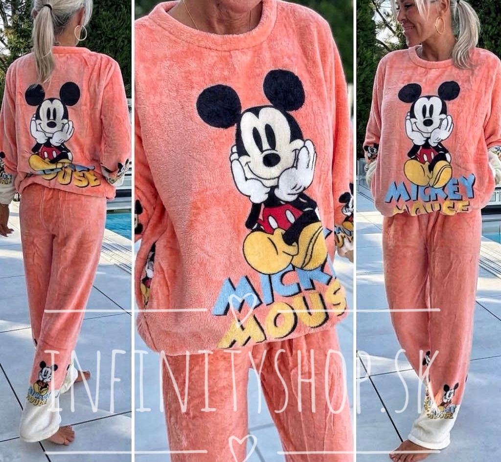 Plyšové teplé pyžamo Mickey 5899