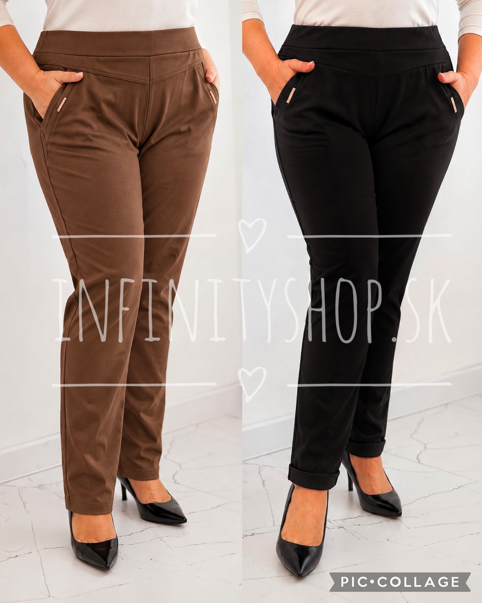 Elegantné nohavice plus size 5936