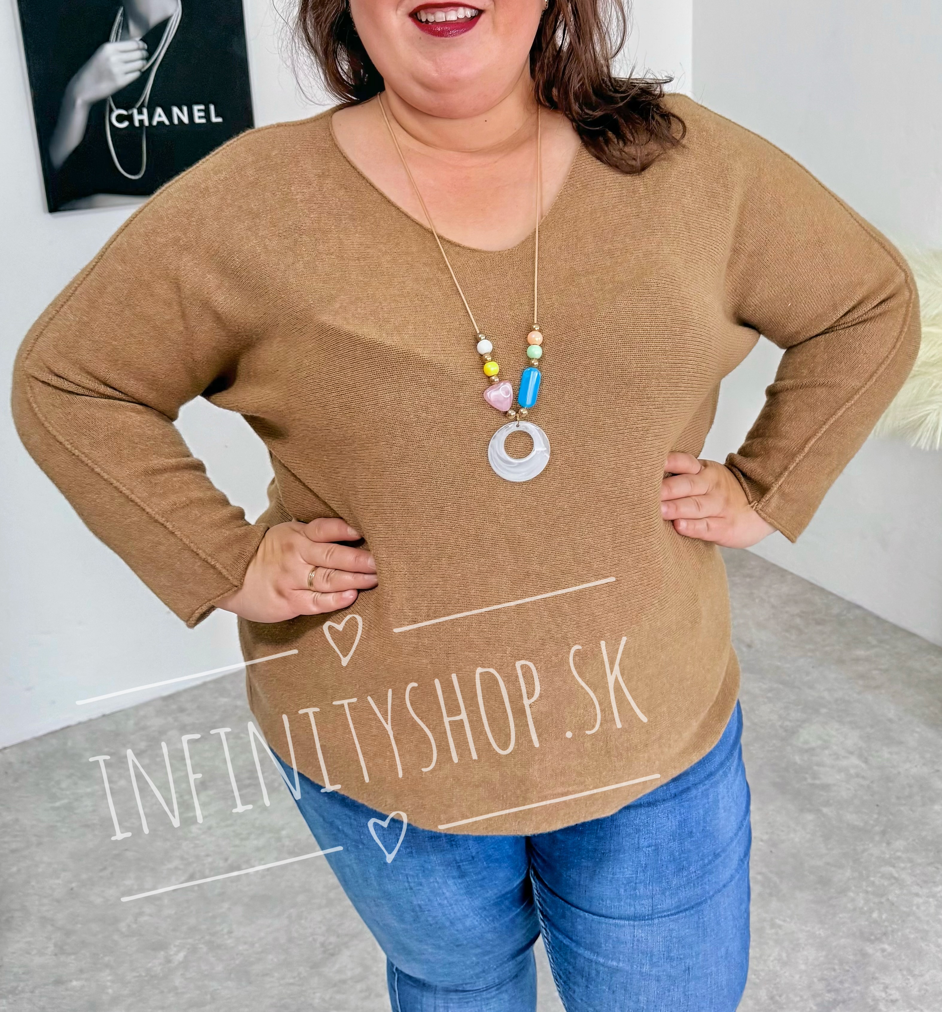 Svetrík plus size 6922