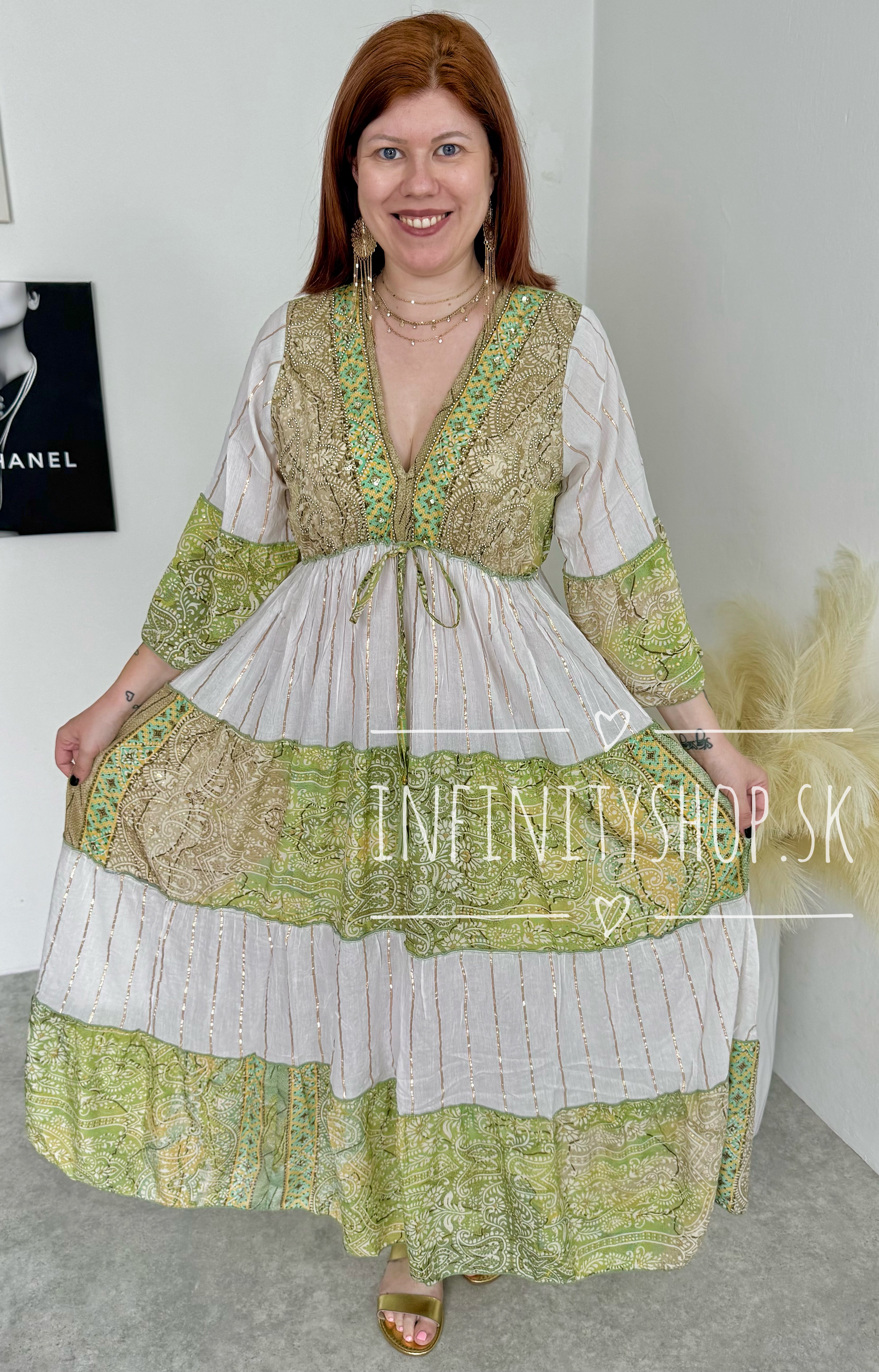 Hodvábne šaty z Indie 3627