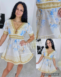 Šaty s nariasenou sukňou 4084
