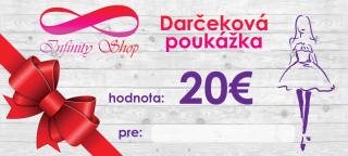 Darčeková poukážka v hodnote 20€