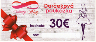 Darčeková poukážka v hodnote 30€