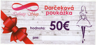 Darčeková poukážka v hodnote 50€